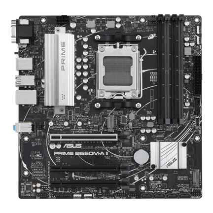 Asus Alaplap - AMD PRIME B650M-A II AM5 (B650, ATX, 4xDDR5 7600+MHz, 4xSATA3, 2x M.2, HDMI+DP+VGA) Asus Alaplap - AMD PRIME B650M-A II AM5 (B650, ATX, 4xDDR5 7600+MHz, 4xSATA3, 2x M.2, HDMI+DP+VGA)