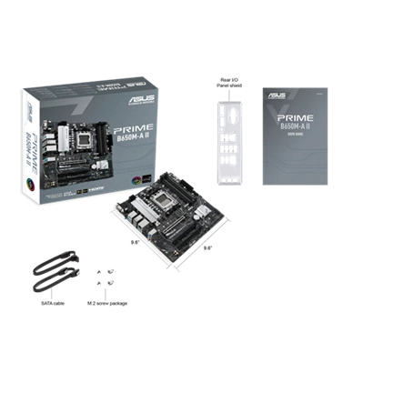Asus Alaplap - AMD PRIME B650M-A II AM5 (B650, ATX, 4xDDR5 7600+MHz, 4xSATA3, 2x M.2, HDMI+DP+VGA) Asus Alaplap - AMD PRIME B650M-A II AM5 (B650, ATX, 4xDDR5 7600+MHz, 4xSATA3, 2x M.2, HDMI+DP+VGA)