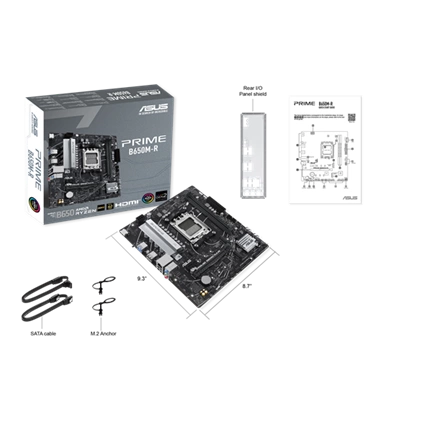 Asus Alaplap - AMD PRIME B650M-R AM5 (B650, ATX, 2xDDR5 7200+MHz, 4xSATA3, 2x M.2, HDMI)