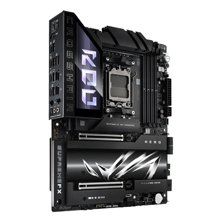 Asus Alaplap - AMD ROG CROSSHAIR X870E HERO AM5 (X870, ATX, 4xDDR5 8600+MHz, 4xSATA3, 5x M.2, HDMI+2xUSB4)