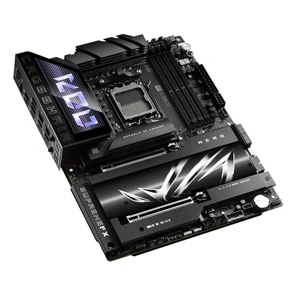 Asus Alaplap - AMD ROG CROSSHAIR X870E HERO AM5 (X870, ATX, 4xDDR5 8600+MHz, 4xSATA3, 5x M.2, HDMI+2xUSB4)