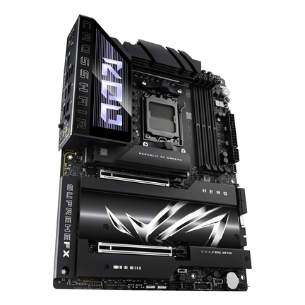 Asus Alaplap - AMD ROG CROSSHAIR X870E HERO AM5 (X870, ATX, 4xDDR5 8600+MHz, 4xSATA3, 5x M.2, HDMI+2xUSB4)