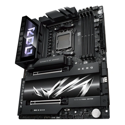 Asus Alaplap - AMD ROG CROSSHAIR X870E HERO AM5 (X870, ATX, 4xDDR5 8600+MHz, 4xSATA3, 5x M.2, HDMI+2xUSB4)
