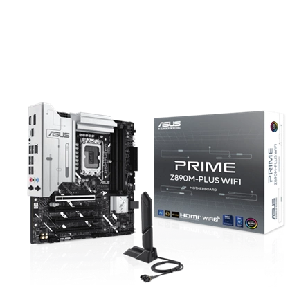 Asus Alaplap - Intel PRIME Z890M-PLUS WIFI LGA1851 (Z890, ATX, 4xDDR5 8666+MHz, 6xSATA3, 3xM.2, HDMI+DP+Type-C) Asus Alaplap - Intel PRIME Z890M-PLUS WIFI LGA1851 (Z890, ATX, 4xDDR5 8666+MHz, 6xSATA3, 3xM.2, HDMI+DP+Type-C)