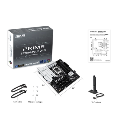 Asus Alaplap - Intel PRIME Z890M-PLUS WIFI LGA1851 (Z890, ATX, 4xDDR5 8666+MHz, 6xSATA3, 3xM.2, HDMI+DP+Type-C) Asus Alaplap - Intel PRIME Z890M-PLUS WIFI LGA1851 (Z890, ATX, 4xDDR5 8666+MHz, 6xSATA3, 3xM.2, HDMI+DP+Type-C)
