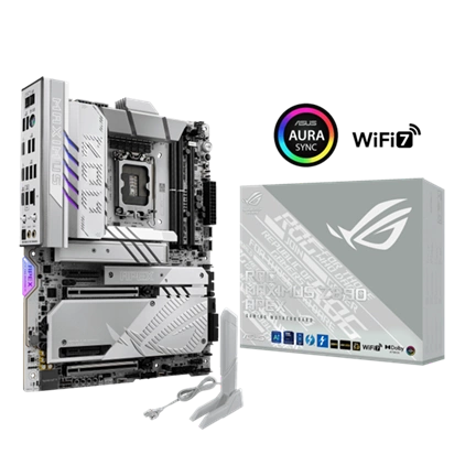 Asus Alaplap - Intel ROG MAXIMUS Z890 APEX LGA1851 (Z890, ATX, 4xDDR5 9600+MHz, 4xSATA3, 6xM.2, 2xThunderbolt)