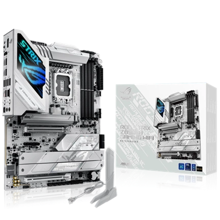Asus Alaplap - Intel ROG STRIX Z890-A GAMING WIFI LGA1851 (Z890, ATX, 4xDDR5 9066+MHz, 4xSATA3, 7xM.2, HDMI+DP)