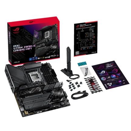 Asus Alaplap - Intel ROG STRIX Z890-E GAMING WIFI LGA1851 (Z890, ATX, 4xDDR5 8800+MHz, 4xSATA3, 7xM.2, HDMI+DP) Asus Alaplap - Intel ROG STRIX Z890-E GAMING WIFI LGA1851 (Z890, ATX, 4xDDR5 8800+MHz, 4xSATA3, 7xM.2, HDMI+DP)