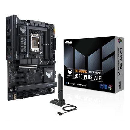 Asus Alaplap - Intel TUF GAMING Z890-PLUS WIFI LGA1851 (Z890, ATX, 4xDDR5 9066+MHz, 4xSATA3, 4xM.2, HDMI+DP+TB)