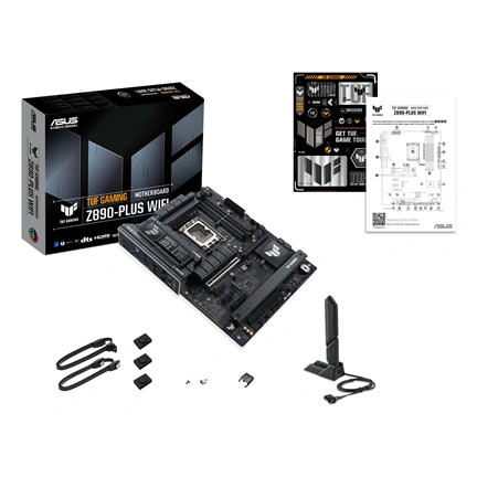 Asus Alaplap - Intel TUF GAMING Z890-PLUS WIFI LGA1851 (Z890, ATX, 4xDDR5 9066+MHz, 4xSATA3, 4xM.2, HDMI+DP+TB)
