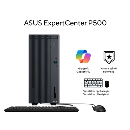 Asus ExpertCenter P500 minitorony számítógép - Intel Core i5-13420H, 8GB DDR5, 512GB SSD, nincs op. rendszer, szürke