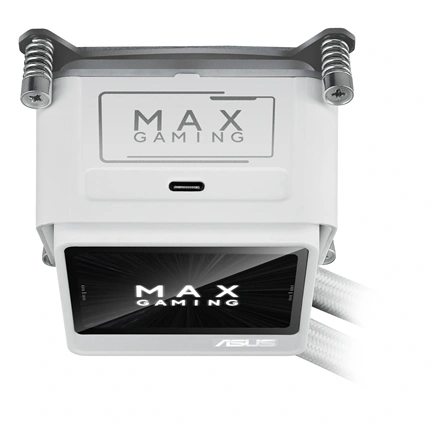 Asus MAX Gaming LC 360 ARGB LCD White Edition komplett vízhűtőrendszer 2,4"-es IPS kijelzővel