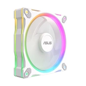 Asus Prime MR120 ARGB Reverse rendszerventilátor - 120mm, 21dBA, PWM, 1600rpm, 28mm, fehér, 3-pack