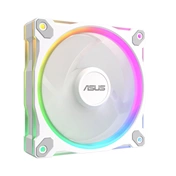 Asus Prime MR120 ARGB Reverse rendszerventilátor - 120mm, 21dBA, PWM, 1600rpm, 28mm, fehér, 3-pack