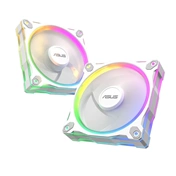 Asus Prime MR120 ARGB Reverse rendszerventilátor - 120mm, 21dBA, PWM, 1600rpm, 28mm, fehér, 3-pack