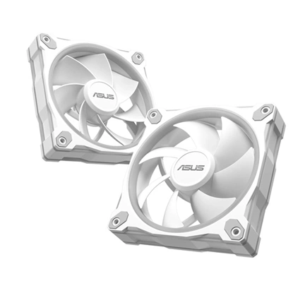Asus Prime MR120 ARGB Reverse rendszerventilátor - 120mm, 21dBA, PWM, 1600rpm, 28mm, fehér, 3-pack