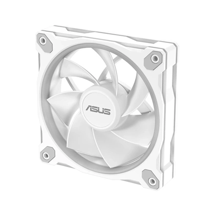 Asus Prime MR120 ARGB Reverse rendszerventilátor - 120mm, 21dBA, PWM, 1600rpm, 28mm, fehér, 3-pack