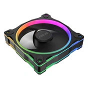 Asus Prime MR120 ARGB Reverse rendszerventilátor - 120mm, 21dBA, PWM, 1600rpm, 28mm, fekete, 3-pack