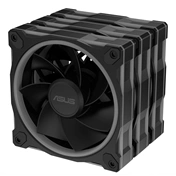 Asus Prime MR120 ARGB Reverse rendszerventilátor - 120mm, 21dBA, PWM, 1600rpm, 28mm, fekete, 3-pack