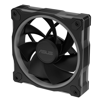Asus Prime MR120 ARGB Reverse rendszerventilátor - 120mm, 21dBA, PWM, 1600rpm, 28mm, fekete, 3-pack