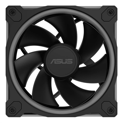 Asus Prime MR120 ARGB Reverse rendszerventilátor - 120mm, 21dBA, PWM, 1600rpm, 28mm, fekete, 3-pack