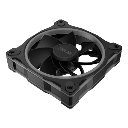 Asus Prime MR120 ARGB Reverse rendszerventilátor - 120mm, 21dBA, PWM, 1600rpm, 28mm, fekete, 3-pack