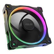 Asus Prime MR120 ARGB Reverse rendszerventilátor - 120mm, 21dBA, PWM, 1600rpm, 28mm, fekete, 3-pack