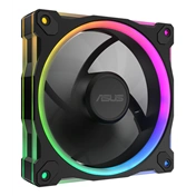 Asus Prime MR120 ARGB Reverse rendszerventilátor - 120mm, 21dBA, PWM, 1600rpm, 28mm, fekete, 3-pack