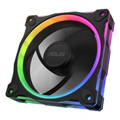 Asus Prime MR120 ARGB Reverse rendszerventilátor - 120mm, 21dBA, PWM, 1600rpm, 28mm, fekete, 3-pack