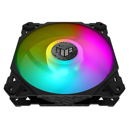 Asus Prime MR120 ARGB rendszerventilátor - 120mm, 21dBA, PWM, 1600rpm, 28mm, fekete
