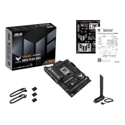 Asus TUF Gaming B850-Plus WiFi alaplap AM5 DDR5-8000+ PCIe5.0 2,5GbE RGB USB-C 20Gbps WiFi 7