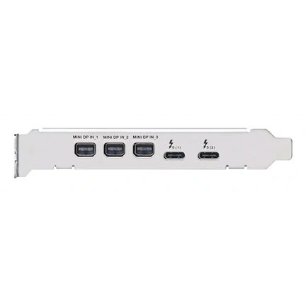 Asus ThunderboltEX 5 bővítőkártya - két Thunderbolt 5 USB-C port, DisplayPort 2.1, PCIe 4.0 x4 interfész