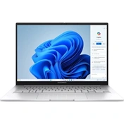 Asus Zenbook 14 OLED UX3405 notebook, Intel Core Ultra 5 225H, 16GB LPDDR5X, 512GB SSD, nincs OS, Foggy Silver