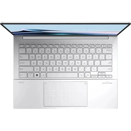 Asus Zenbook 14 OLED UX3405 notebook, Intel Core Ultra 5 225H, 16GB LPDDR5X, 512GB SSD, nincs OS, Foggy Silver