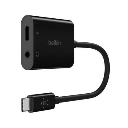 BELKIN RockStar 3.5mm Audio + USB-C Charge Adapter