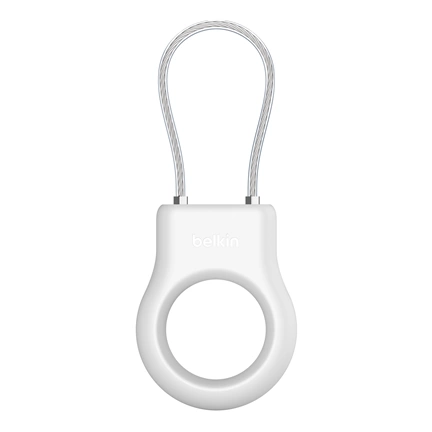 BELKIN Secure Holder with Wire Cable for AirTag - White