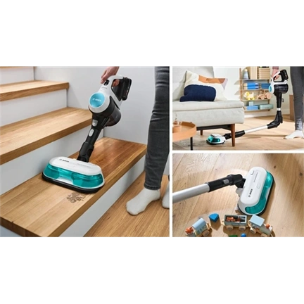 BOSCH BCS712HYG5 Unlimited 7 ProHygienic Aqua Vezeték nélküli porszívó és felmosó, Fehér