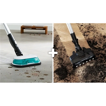 BOSCH BCS712HYG5 Unlimited 7 ProHygienic Aqua Vezeték nélküli porszívó és felmosó, Fehér