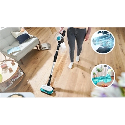 BOSCH BCS712HYG5 Unlimited 7 ProHygienic Aqua Vezeték nélküli porszívó és felmosó, Fehér