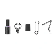 BOYA CASTMIC S60B - XLR és USB csatlakozású RGB broadcast mikrofon boom karral