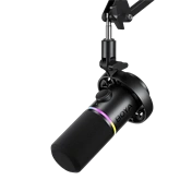 BOYA CASTMIC S60D - XLR és USB csatlakozású RGB broadcast mikrofon asztali állvánnyal