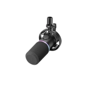 BOYA CASTMIC S60D - XLR és USB csatlakozású RGB broadcast mikrofon asztali állvánnyal