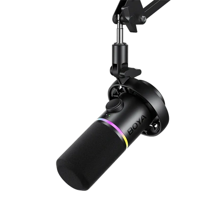 BOYA CASTMIC S60 - XLR és USB csatlakozású RGB broadcast mikrofon
