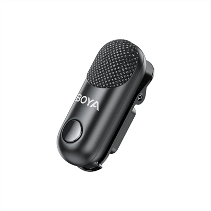 BOYA MAGIC - 3 vevő + 2 adó + 1 töltőtok + 1 többfunkciós tárolótáska, Type-C, Lightning, 3,5 mm-es kamera-vevő, fekete