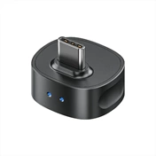 BOYA Magic - 2 vevő + 2 adó + 1 töltőtok + 1 többfunkciós tárolótáska, Type-C, 3,5 mm-es kamera-vevő, fekete