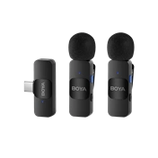 BOYA V Series vezeték nélküli mikrofon USB-C csatlakozós eszközökhöz, 2 adó + 1 vevő