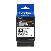 BROTHER P-touch HSe-211E zsugorcsöves szalag fehér alapon fekete 5,2mm 1,5m