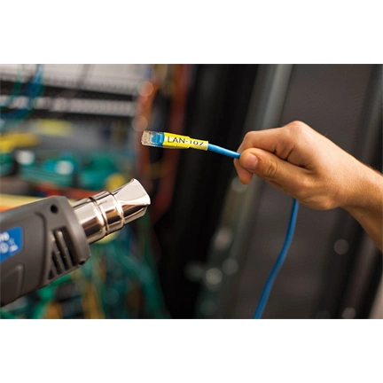 BROTHER P-touch HSe-621E zsugorcsöves szalag sárga alapon fekete 9mm 1,5m