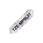BROTHER P-touch TZE-MPSL31 matt szalag (ezüst/ekete)