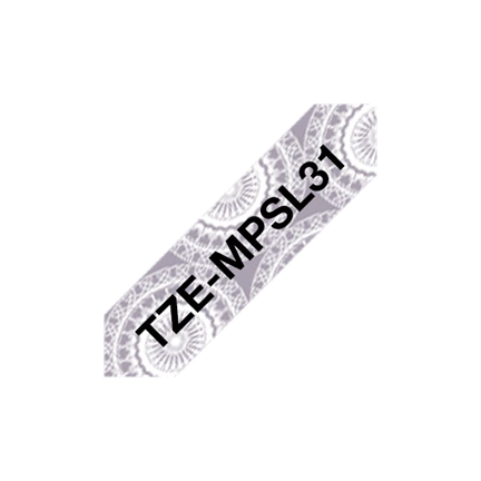 BROTHER P-touch TZE-MPSL31 matt szalag (ezüst/ekete)